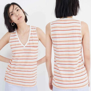 NWT Madewell • Whisper Cotton Vneck Pocket Tank